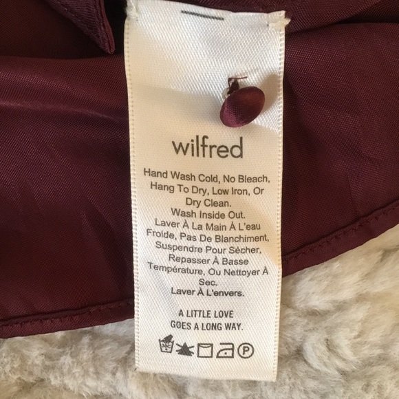 Wilfred Peaufiner Burgundy Tie-Front Blouse - M - Picture 5 of 7